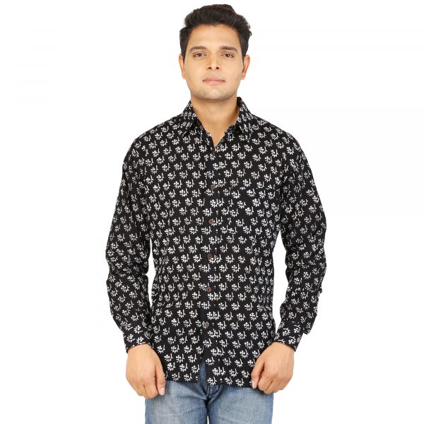 Hand Block Printed Mens Shirt