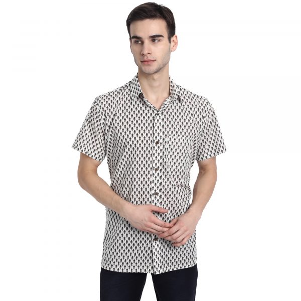 Hand Block Printed Mens Shirt