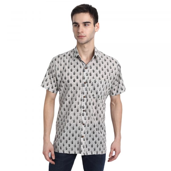 Hand Block Printed Mens Shirt